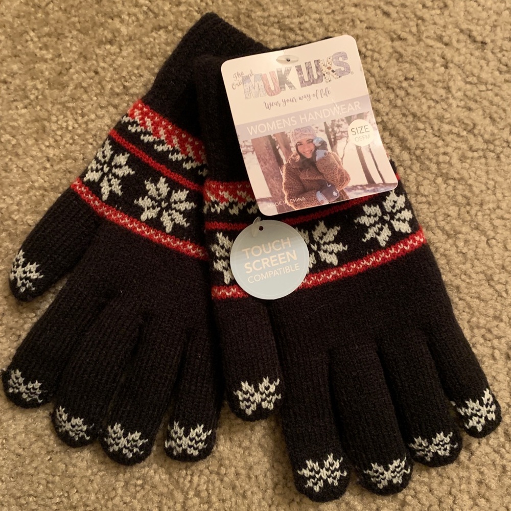 Mukluk Women’s Gloves Black & Red